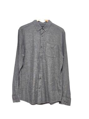 Le31 By Simons Gray Flannel Button Down